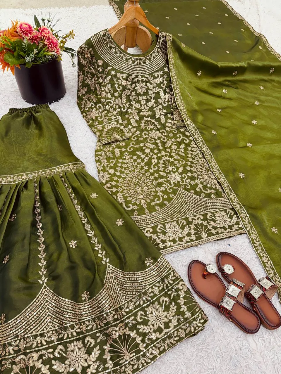 Sabina 1697 Silk Designer Mehndi Occasion Readymade Dress for woman