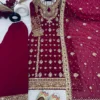 Sabina 5214 Faux Georgette Christmas Readymade Dress