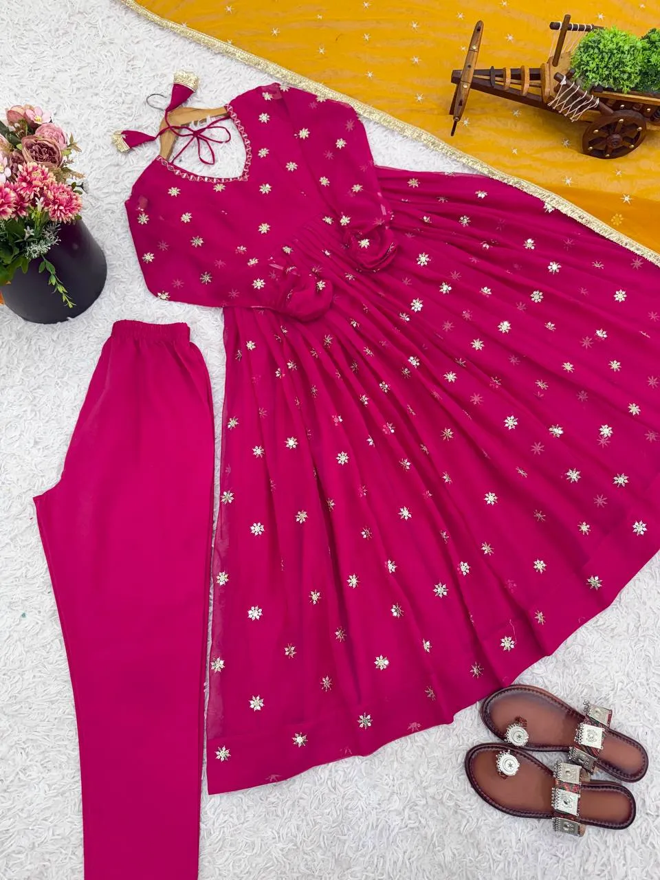 Sabina 5313 Faux Georgette Embroidery Readymade Dress for woman