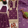 Sabina 5314 Natural Crep Silk Embroidery Wedding woman Readymade Dress
