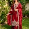 Sabina 5316 Silk Embroidery Sequence Readymade Dress