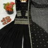 Sabina 5317 Black Georgette Embroidery Readymade Dress