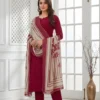 Shiv Vol 132 Roman Silk Plain Readymade Dress