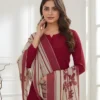 Shiv Vol 132 Roman Silk Plain Readymade Dress