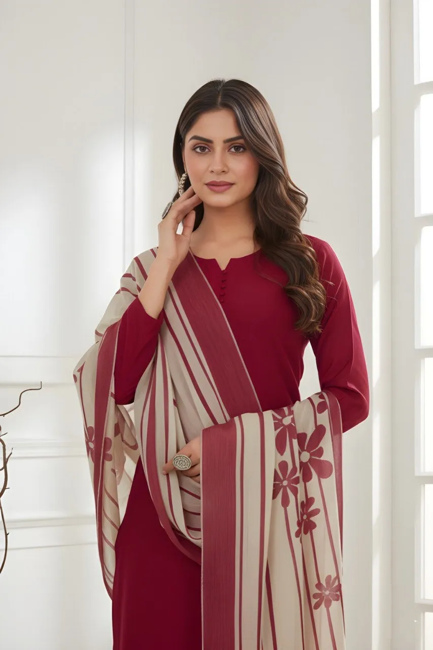 Shiv Vol 132 Roman Silk Plain Readymade Dress