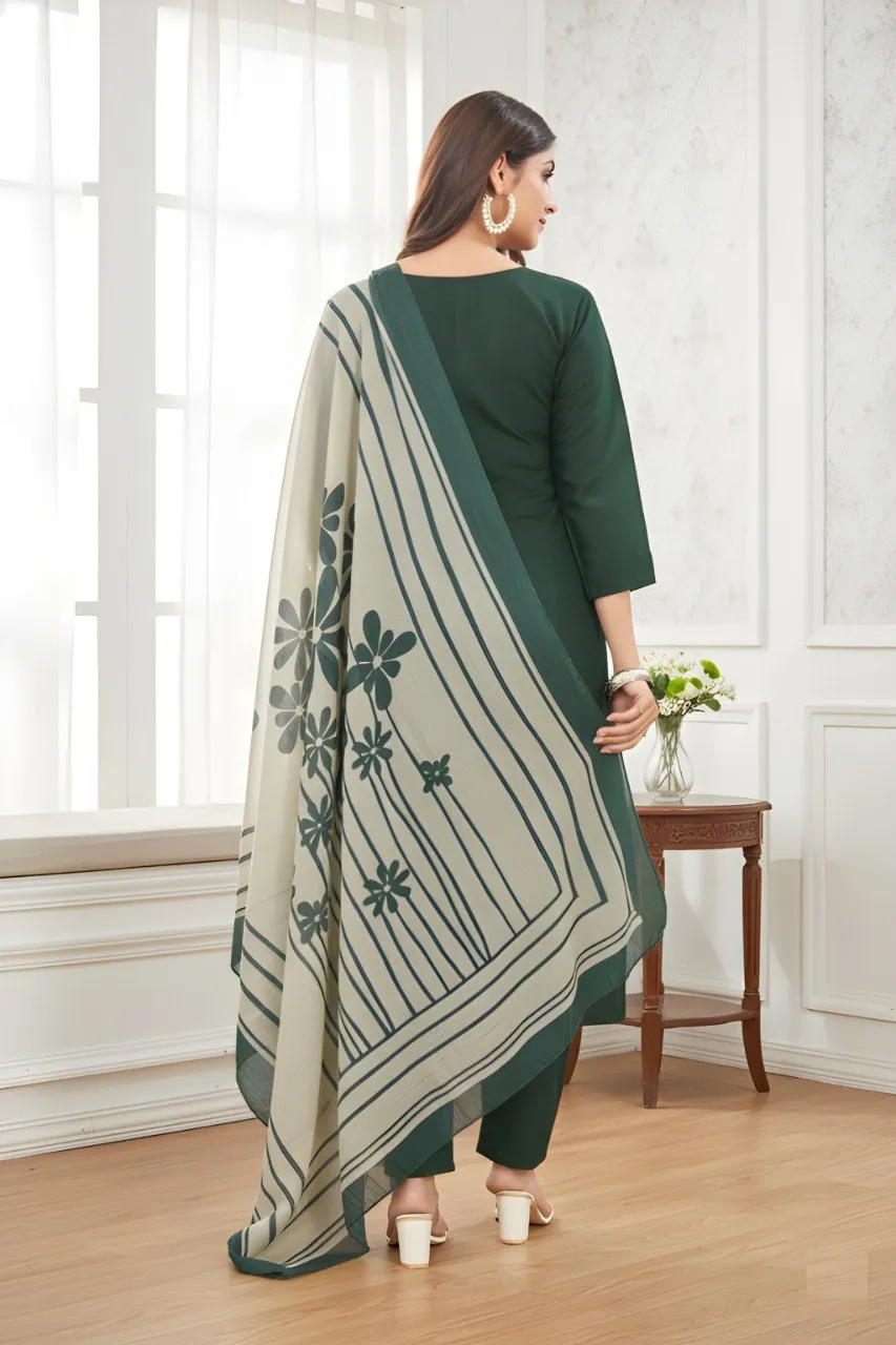 Shiv Vol 133 Green Roman Silk Readymade Dress