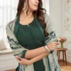 Shiv Vol 133 Green Roman Silk Readymade Dress