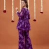 Shiv Vol 143 Purple Georgette Printed Co Ord Set