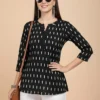Shiv Vol 154 Black Cotton Blend Printed Short Top Western Wear