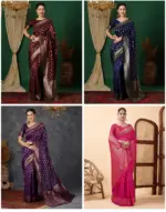 Sm Pari 122 Leem Silk Woven Work Festival Saree Collection - Image 2
