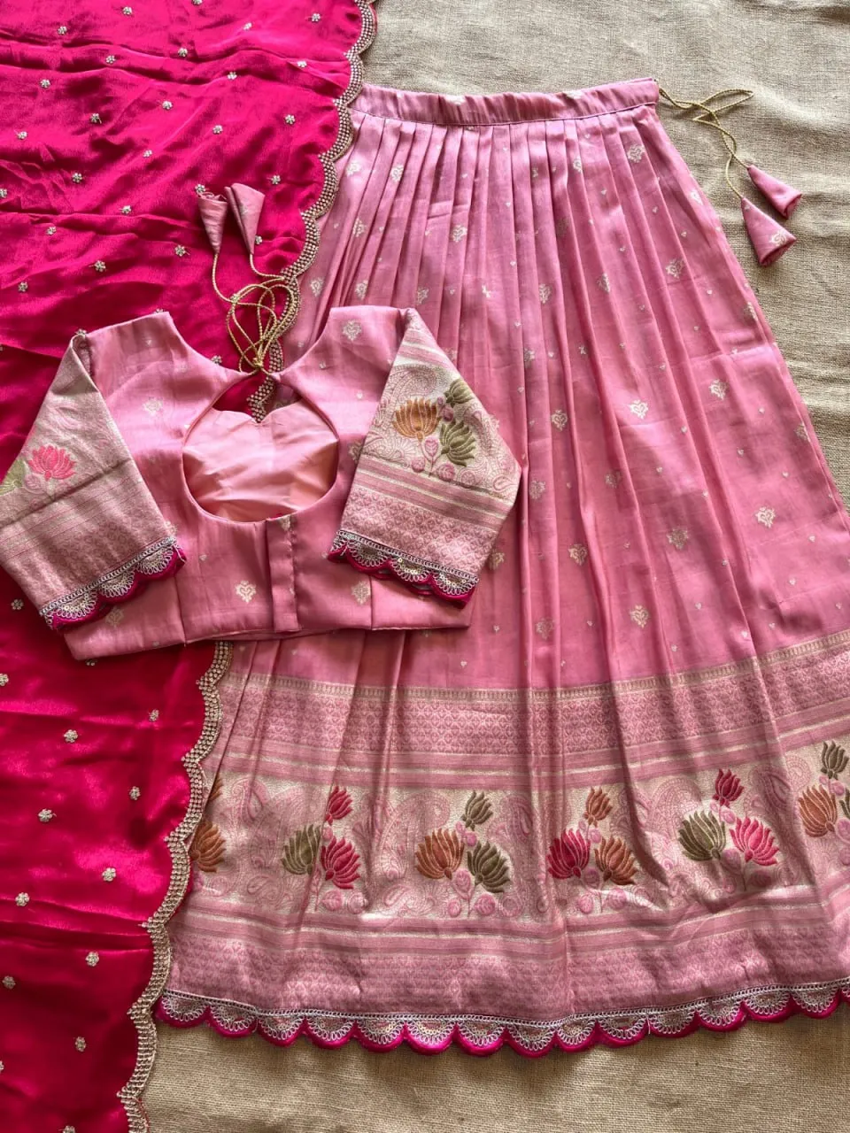 Vally Vol 101 Tissue Cotton Embroidery Lehenga Choli