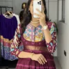 WMT 6009 Soft Silk Kalamkari Printed Gown