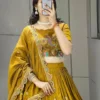 WMT 8229 Haldi Two Tone Nc Vichitra Wedding Lehenga Choli