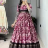 WMT 8232 Soft Silk Kalamkari Floral Printed Gown