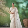 Kiara Ashv Megh Crush Rangoli Silk Embroidery Party Wear Saree for woman