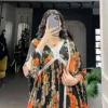 WMN 5040 Georgette Floral printed Gown for woman