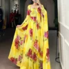 WMN 5103 Chiffon Floral Printed Gown