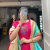 WMN 5302 Jacquard Silk Festive Gown for woman