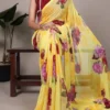WMN 7009 Chiffon Floral Printed Saree for woman