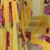 WMN 7009 Chiffon Floral Printed Saree for woman