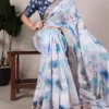 WMN 7024 Tasar Silk Floral Printeded Saree