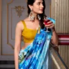 WMN 7026 Satin Silk Printed Party Wear Saree