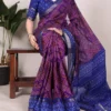 WMN 7046 Viscose Chanderi Zari Weaving Work Saree for woman