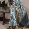 WMN 7050 Tasar Silk Printed Festival Saree