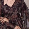 WMN 7052 Alara Lurex Brasso Floral Viscose Brasso Saree