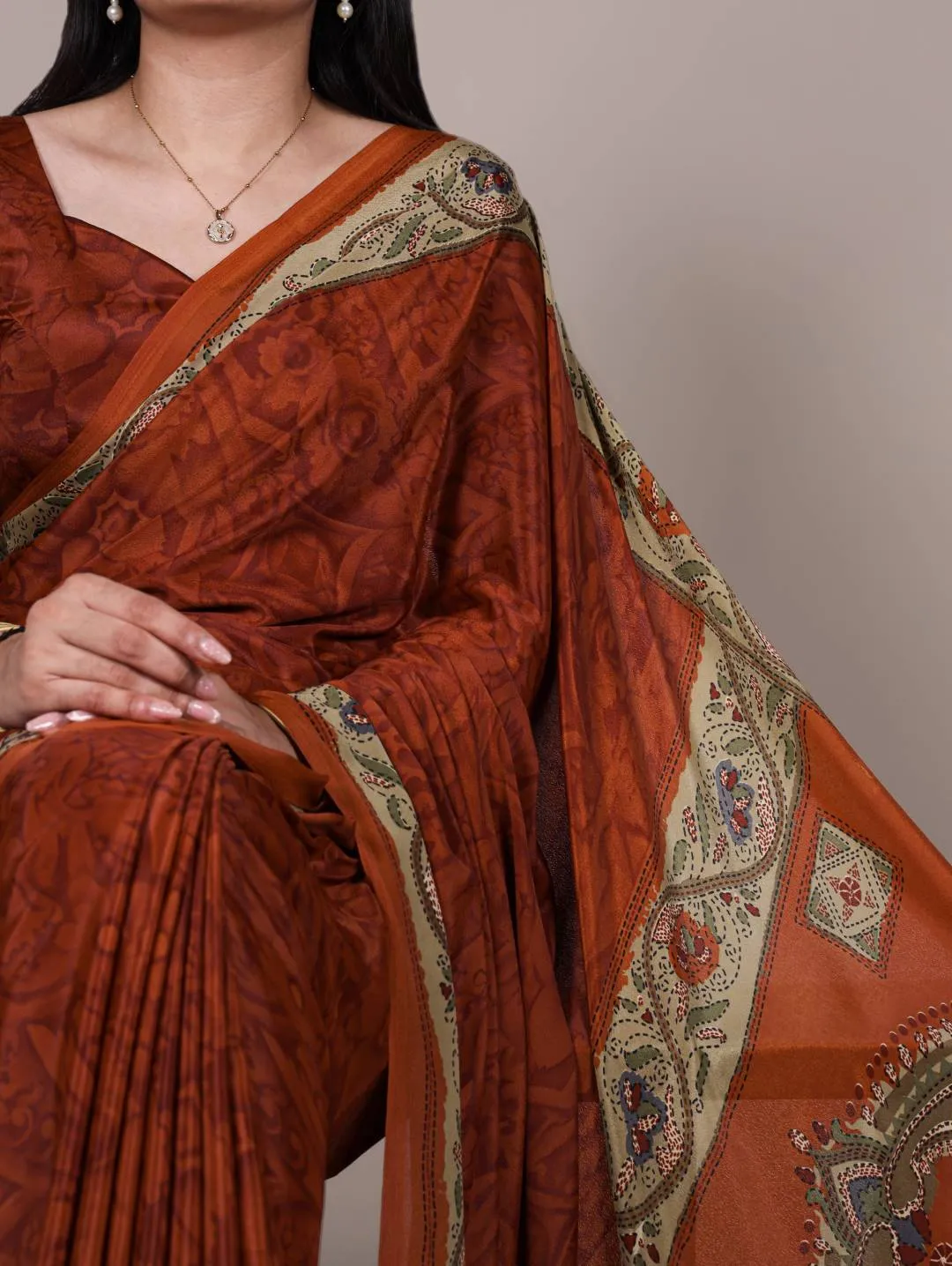 WMN 7056 Crepe Printed Saree