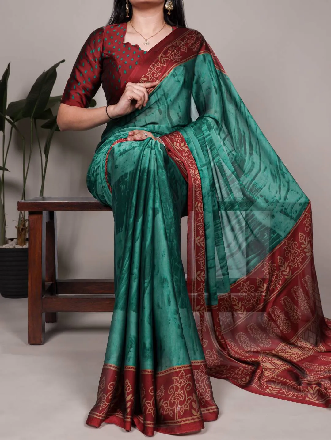 WMN 7103 Rangoli Silk Printed Saree for woman
