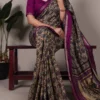 WMN 7200 Viscose Chanderi Printed Weaving Work Saree
