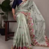 WMN 7400 Zari Kota Tissue Party Wear Embroidery Saree