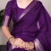 WMN 7902 Chinon Printed Weaving Work Saree for woman