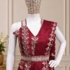 BDB 74 Crep Silk Festival Embroidery Ready To Wear Saree for woman