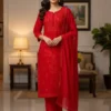 BV 354 Georgette Kurti Pant With Dupatta Embroidery Work for woman