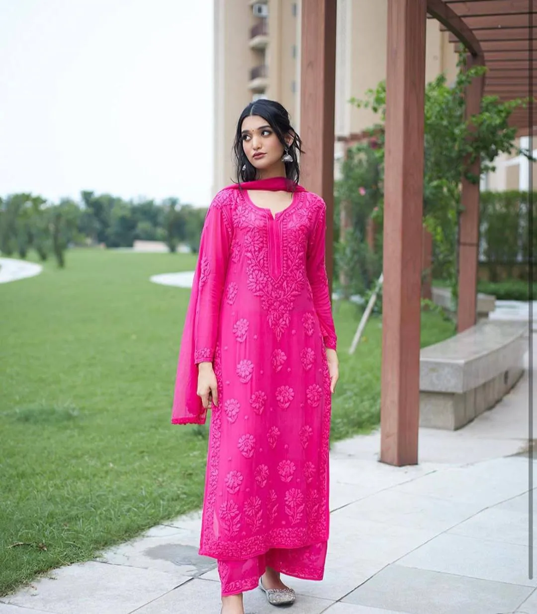 BV 394 Georgette Festival Readymade Dress for woman