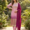 BV 445 Chinon Sequence Embroidery Work Readymade Dress woman