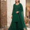 BV 456 Georgette Sequence Embroidery Festival Sharara Suit for woman green