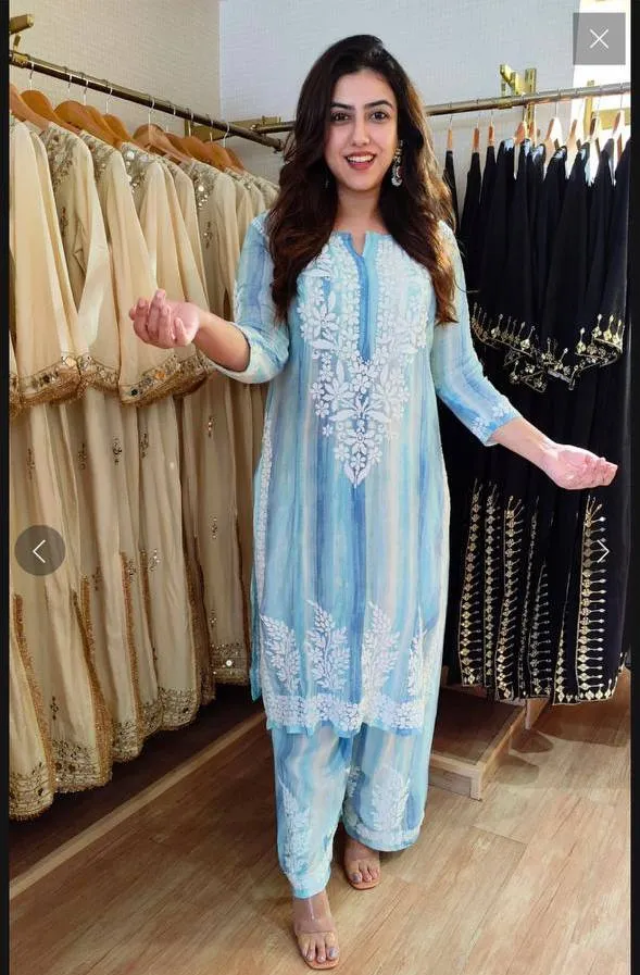 BV 460 Rayon Embroidery Festival Readymade Dress for woman