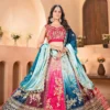 DKT 5122 Multicolor Chinon Zari Embroidery Wedding Lehenga Choli