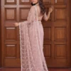 Pink Net Sequence Embroidery Party Wear Saree