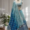 DKT 9234 Sky Blue Georgette Zari Embroidery Lehenga Choli