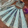 DKT 9238 Sky Blue Georgette Designer Sequins Embroidery Wedding Lehenga Choli
