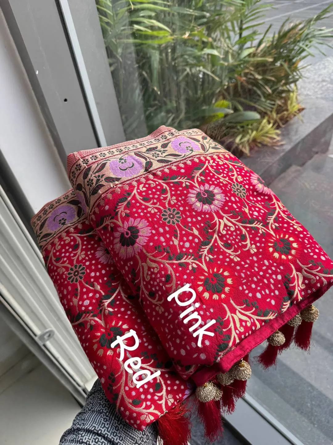 Kiara Red Bandhej Khadi Georgette Saree with Traditional Weaving Design Designer Ethnic Wear Saree for Women