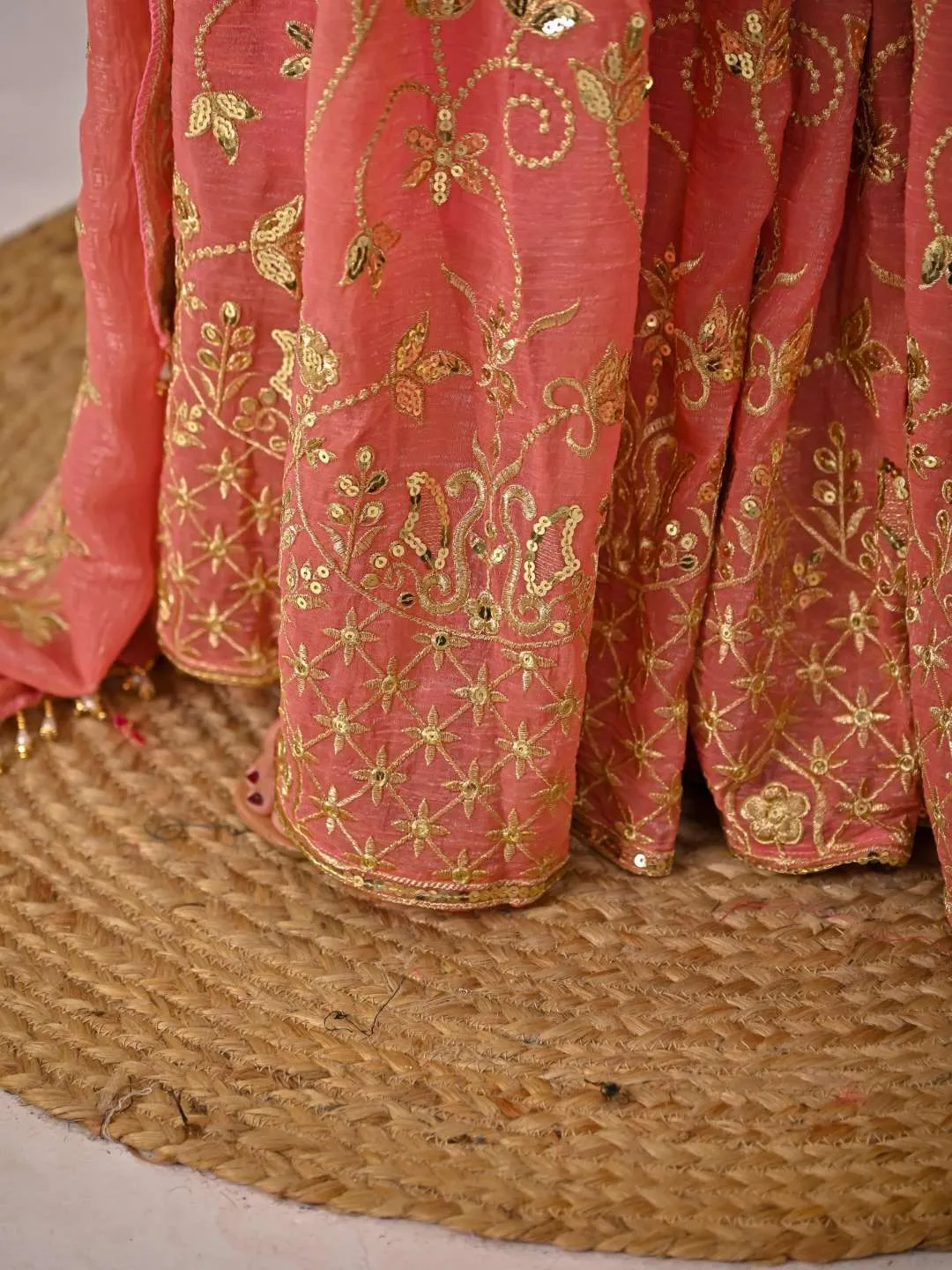 NFD 5060 Crunchy Silk Kurta Sharara Pakistani Dress for woman