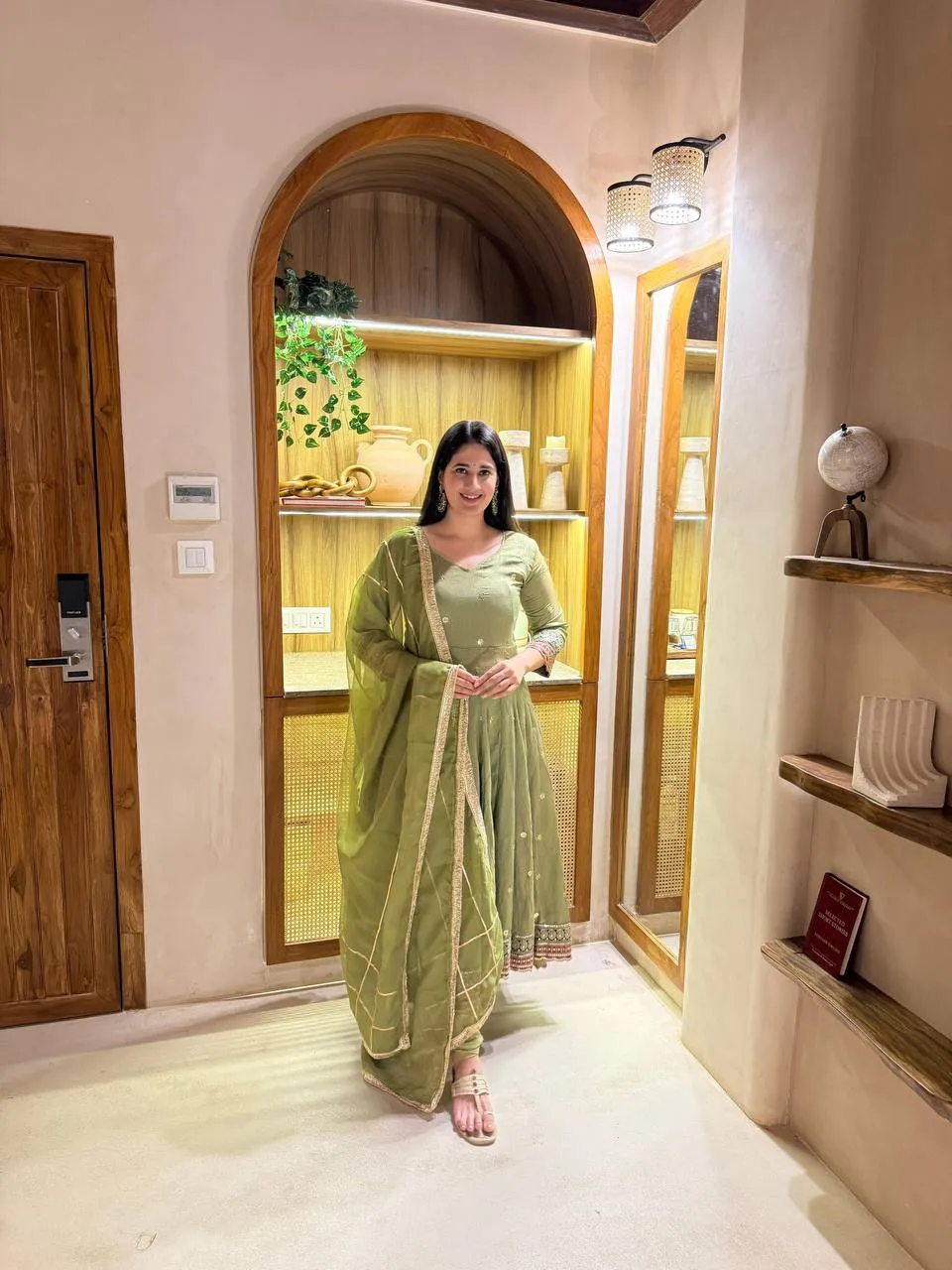 NFD 5061 Vichitra Silk Embroidery Anarkali Gown Dress for woman