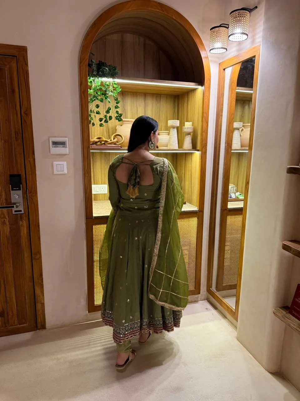 NFD 5061 Vichitra Silk Embroidery Anarkali Gown Dress for woman