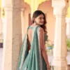 WMN 1475 Rangoli Silk Tube Beads Lehenga Choli – Sea Green Designer Lehenga Choli for Women
