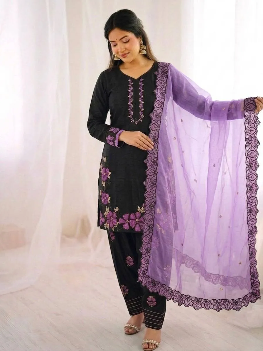 Sabina 1709 Roman Glass Silk Festival Embroidery Salwar Suit